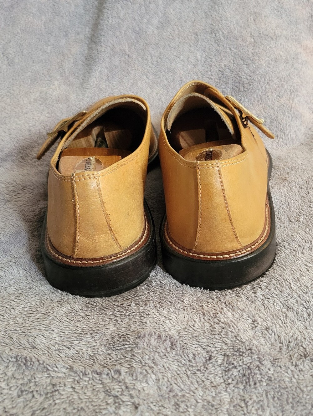Toscana Italian Fine Leather Single Monk Strap Dress Shoes US 10 - Picture 4 of 4